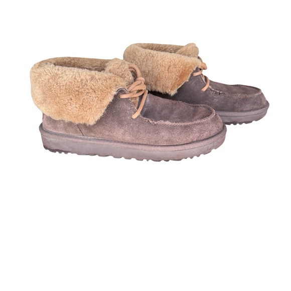 Ugg Brown Diara Shearling-Lined Suede Boots Size 7